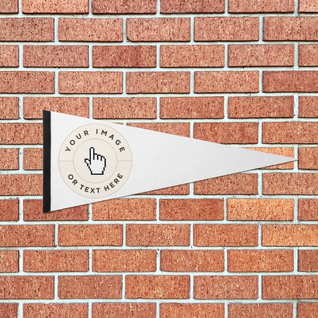 Pennant 12X30 - Custom (add image/text)  Flag (Front)