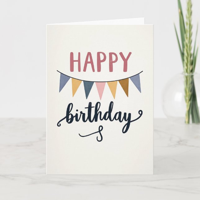 Pennant Birthday Card (Front)