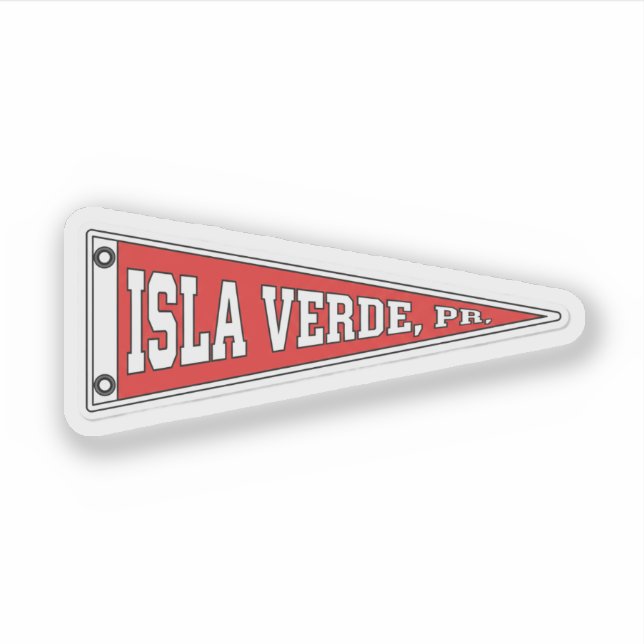 Pennant of Isla Verde, Puerto Rico Sticker (Front)