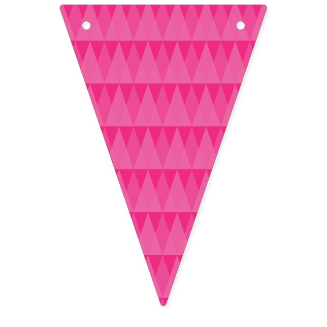 Pennants with pink triangles bunting flags (Fourth Flag)