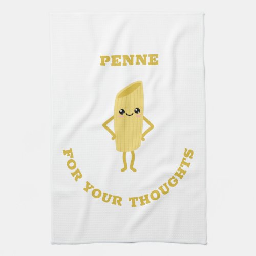 Penne for your thoughts kitchen towel