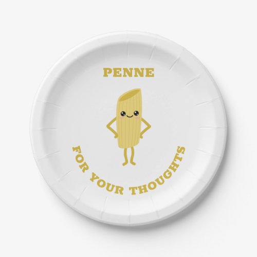 Penne for your thoughts paper plates