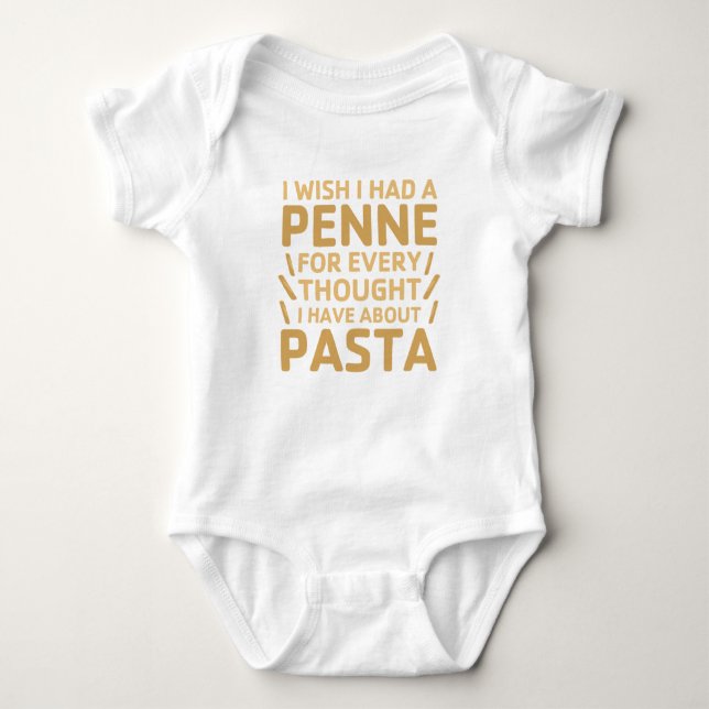 Penne Pasta Baby Bodysuit (Front)