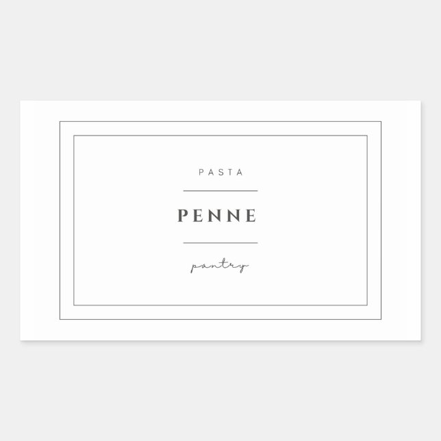 Penne Pasta Label Stickers (Front)