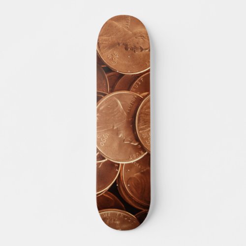 Pennies Pattern Skateboard