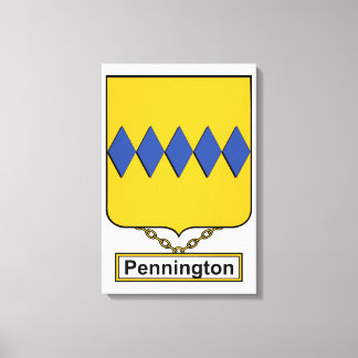 Pennington Family Crest Canvas Print
