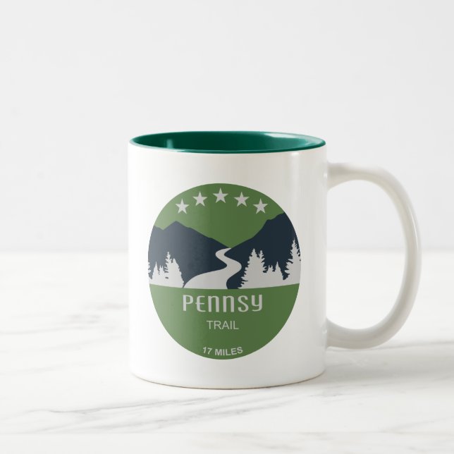 Pennsy Trail Indianapolis Two-Tone Coffee Mug (Right)
