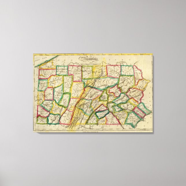 Pennsylvania 1818 Edition Canvas Print (Front)