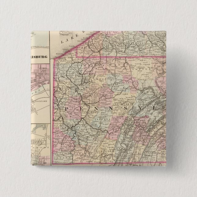 Pennsylvania 4 pinback button (Front)