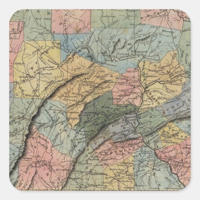 Pennsylvania 7 square sticker (Front)