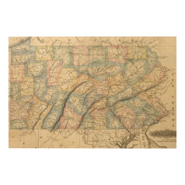 Pennsylvania 8 wood wall art (Front)
