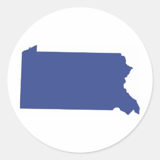 Pennsylvania -a BLUE state Classic Round Sticker