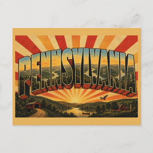 Pennsylvania Allegheny Plateau River Forest Art Postcard