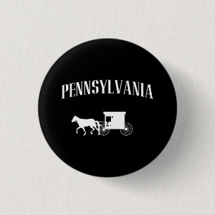 Pennsylvania Amish Carriage Pinback Button