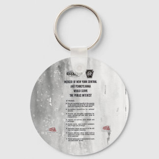 Pennsylvania and New York Central Railroad Merger Keychain