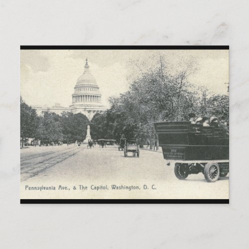 Pennsylvania Ave Washington DC 1906 Vintage Postcard