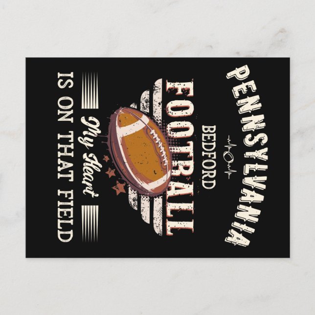 Pennsylvania Bedford American Football Postcard (Front)