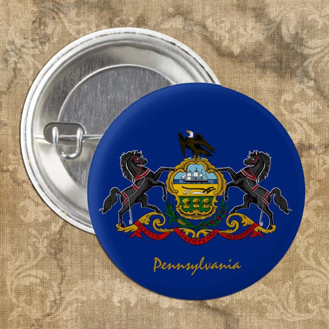 Pennsylvania button, patriotic Pennsylvania Flag Button (Creator Uploaded)