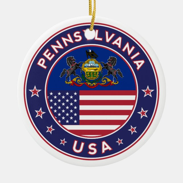 Pennsylvania Ceramic Ornament (Front)