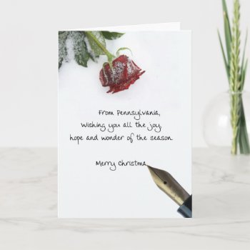 Pennsylvania  Christmas Card  State Specific Holiday Card by PortoSabbiaNatale at Zazzle