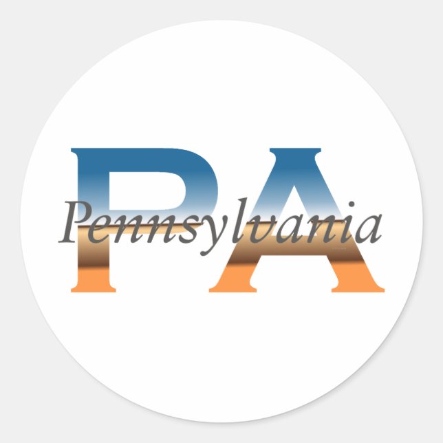 Pennsylvania Classic Round Sticker (Front)