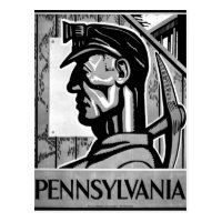 Pennsylvania Coal Poster WPA 1938 Postcard