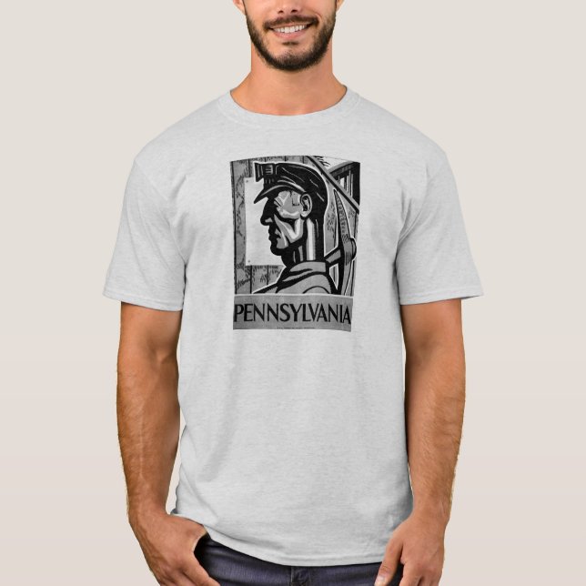 Pennsylvania Coal Poster WPA 1938 T-Shirt (Front)