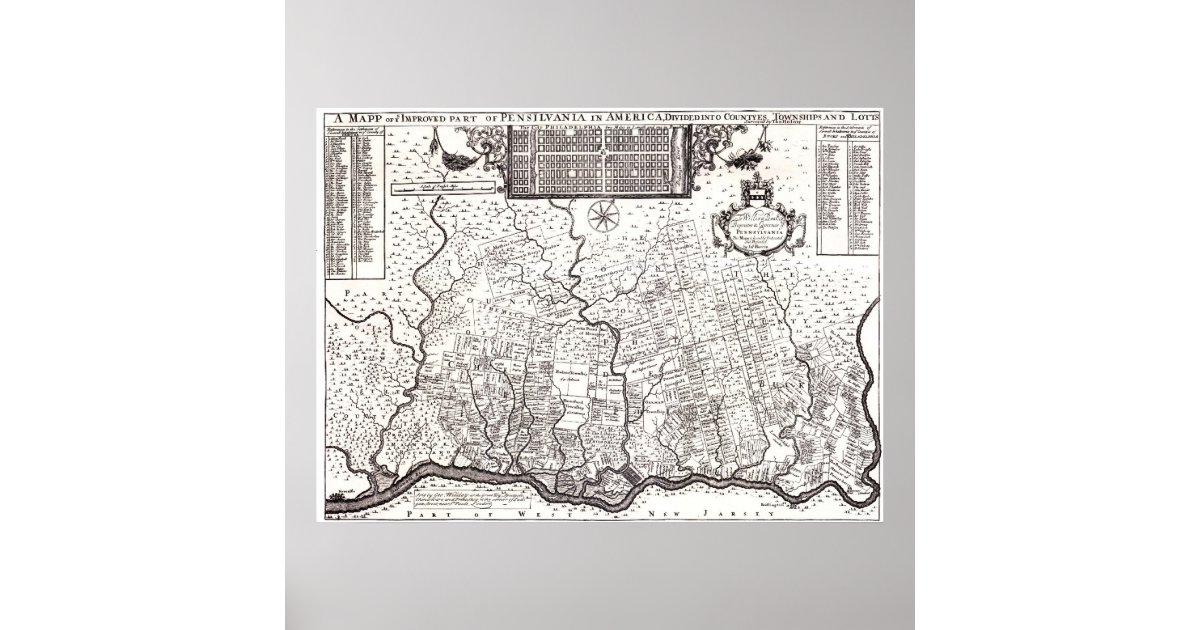 Pennsylvania Colony 1687 Poster | Zazzle