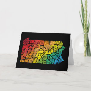 pennsylvania color counties card