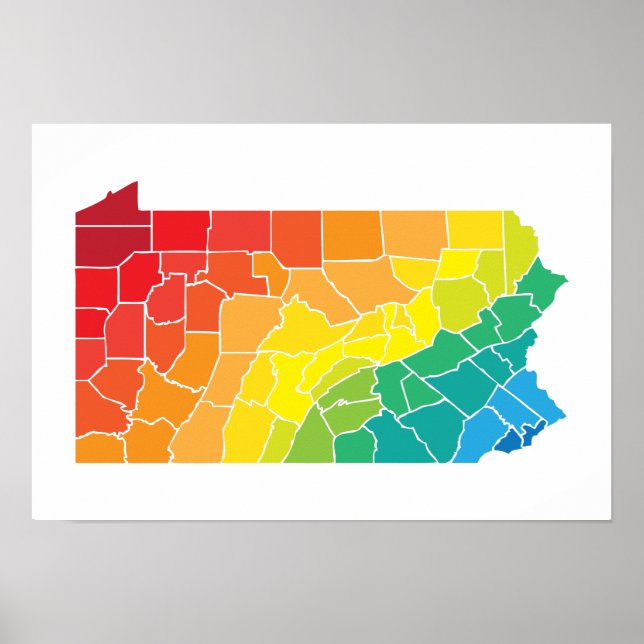 pennsylvania color counties poster (Front)