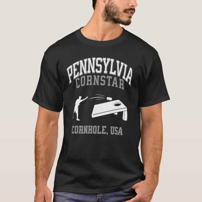 Pennsylvania Cornstar Lucky Cornhole Tournament T-Shirt (Front)