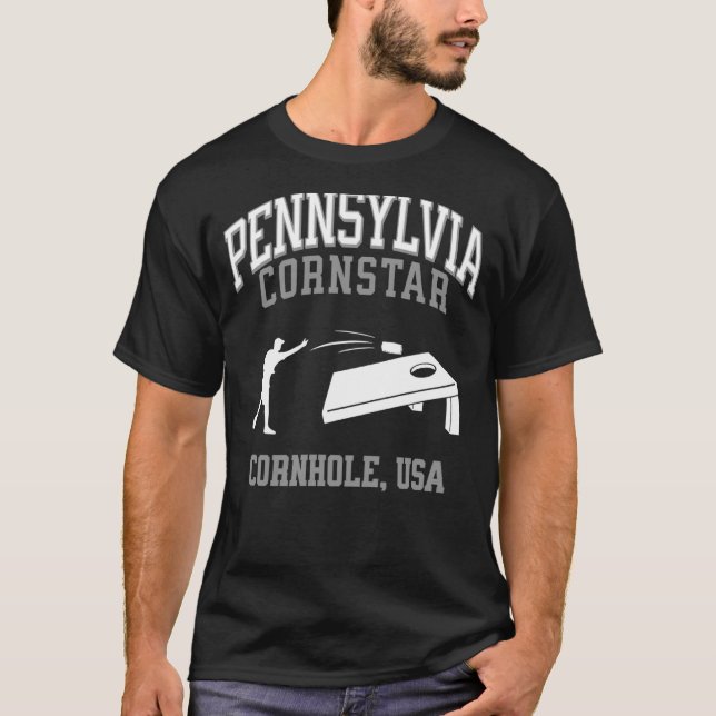 Pennsylvania Cornstar Lucky Cornhole Tournament T-Shirt (Front)