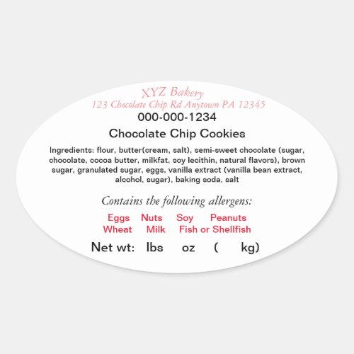 PENNSYLVANIA Cottage Food Law Limited food produce Oval Sticker