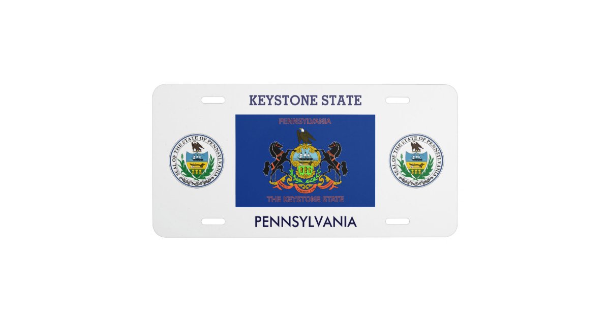 Pennsylvania Custom Front License Plate Zazzle