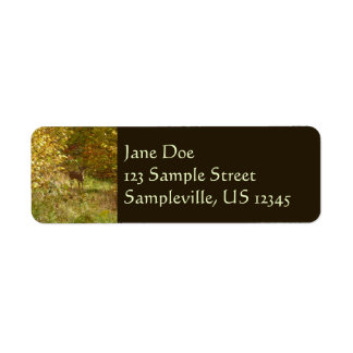Pennsylvania Deer in Fall Nature Label