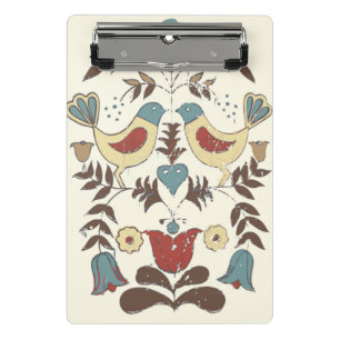 Pennsylvania Dutch Amish Hex Sign Bird Americana Mini Clipboard