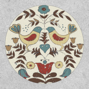 Pennsylvania Dutch Amish Hex Sign Bird Americana Patch