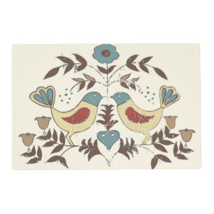Pennsylvania Dutch Amish Hex Sign Bird Americana Placemat