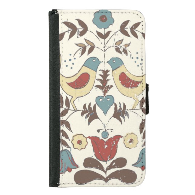 Pennsylvania Dutch Amish Hex Sign Bird Americana Samsung Galaxy Wallet Case (Front)