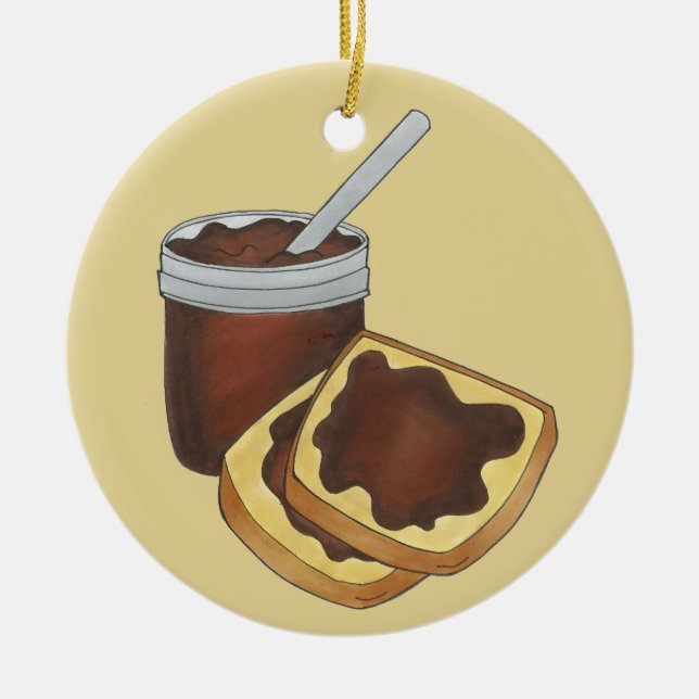 Pennsylvania Dutch Canned Apple Butter Amish Food Ceramic Ornament (Front)