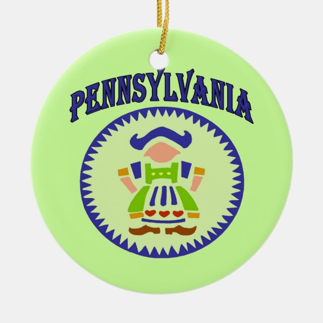Pennsylvania Dutch Ceramic Ornament (Front)