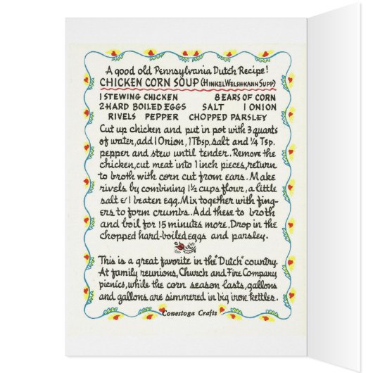 Pennsylvania Dutch Chicken Corn Soup Recipe (Inside (Left))