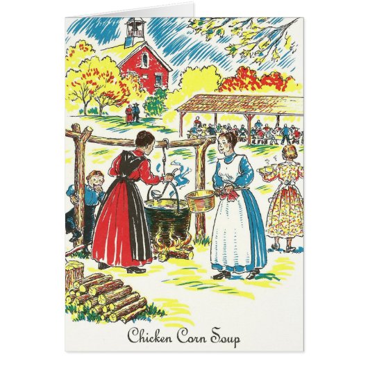 Pennsylvania Dutch Chicken Corn Soup Recipe Cards (Front)