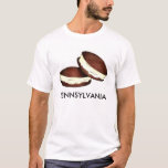 Pennsylvania Dutch Chocolate Whoopie Pie Dessert T-Shirt<br><div class="desc">Tee shirt features an original marker illustration of a delicious chocolate and vanilla whoopie pie--a PA Dutch Country classic! Perfect for anyone who calls Pennsylvania home. This illustration is also available on other products. Don't see what you're looking for? Need help with customization? Contact Rebecca to have something designed just...</div>