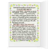 Pennsylvania Dutch Dinner Basket Recipe Red Beets (Inside (Left))