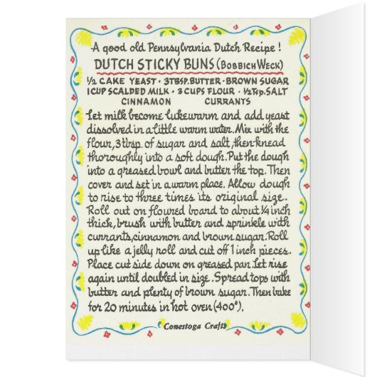 Pennsylvania Dutch Dough Tray Sticky Buns Recipe (Inside (Left))