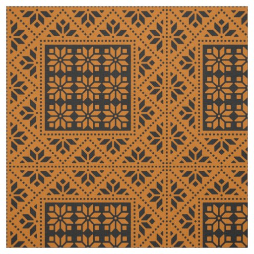 Pennsylvania Dutch Halloween Cutout Print Fabric