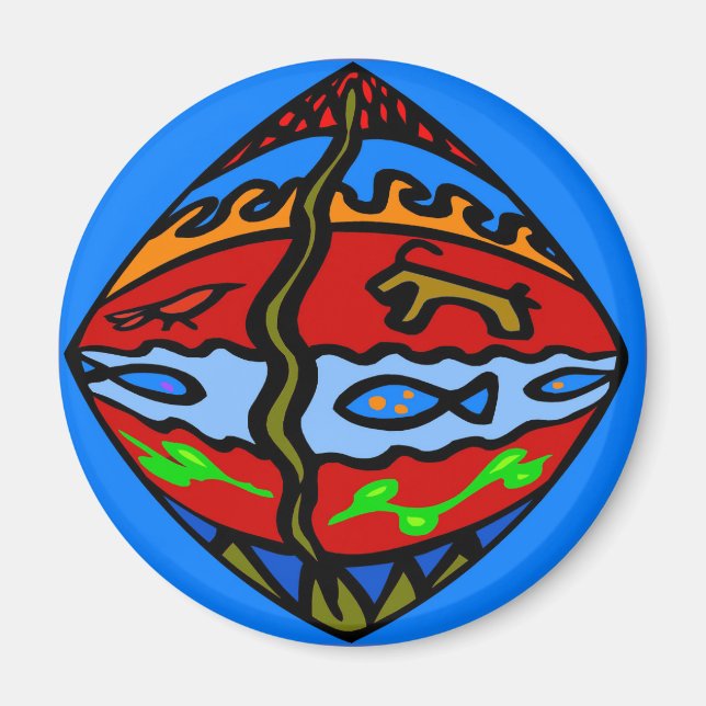 Pennsylvania Dutch Hex Animals Magnet (Front)