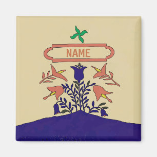 Pennsylvania Dutch Hex Sign, add names Magnet