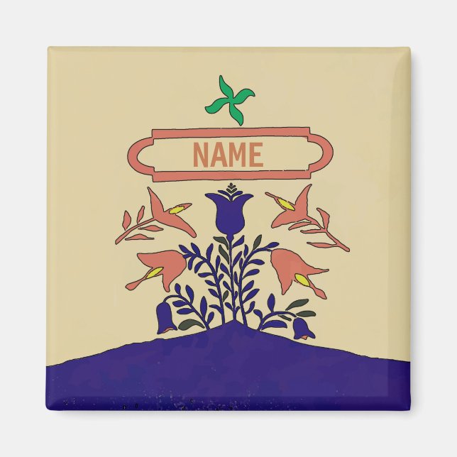 Pennsylvania Dutch Hex Sign, add names Magnet (Front)